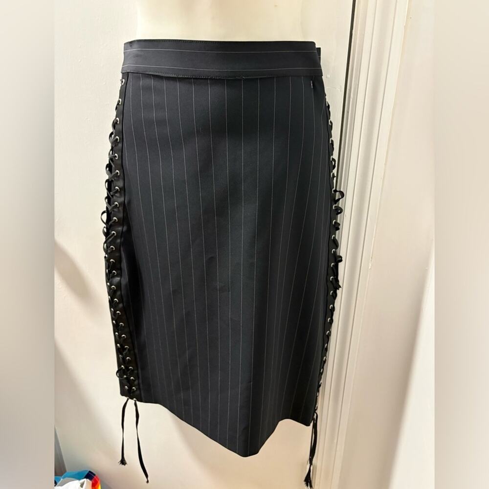 Y2k ABS lace up pencil skirt - Picture 2 of 7
